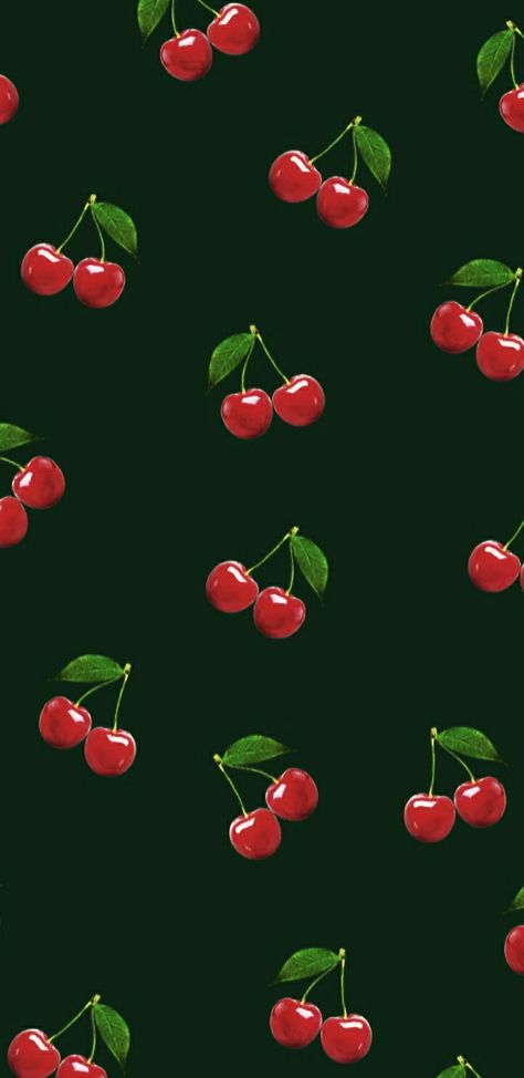 Cherry Background Aesthetic, Cherry Iphone Wallpaper, Cherry Background, Cute Images For Wallpaper, Oki Doki, Butterflies Art, Green Cherries, Beautiful Butterflies Art, Abstract Wallpaper Design