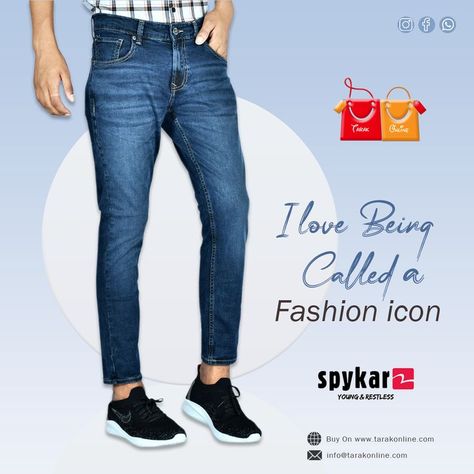 Spykar Jeans, Jeans For Men, Cash On Delivery, Style Icons, Mens Jeans, India, For Men, Pants, How To Wear