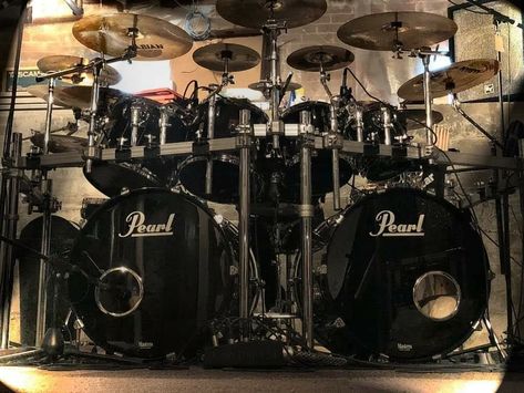 Pearl Pearl Drums Set, Pearl Drum Kit, Double Bass Drum Set, Sabian Cymbals, Drums Set, Drum Band, Birthday Music, Pearl Drums, Metal Drum