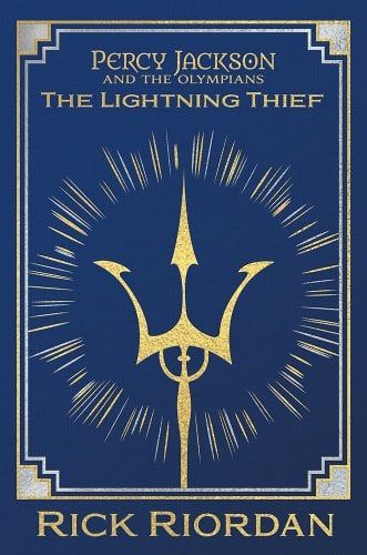 Percy Jackson and the Olympians the Lightning Thief Deluxe Collector's Edition a book by Rick Riordan The Lightning Thief Book, Texts From God, Book Rebinding, Mini Book Covers, Sea God, Lightning Thief, Sell Books, The Lightning Thief, Hard Cover Book