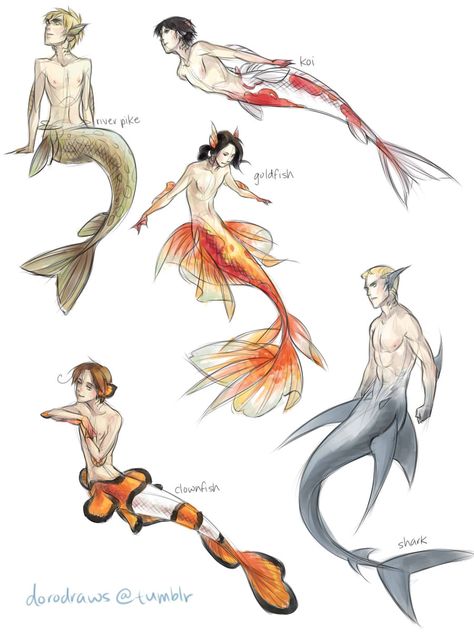 Countries into fish people. Beautify drawn. but I still want to know what america would be... most likely a trout or something. Types Of Mermaids, Mermaid Drawings, Mermaids And Mermen, Mermaid Art, 판타지 아트, Manga Illustration, Creature Art, Hetalia, 그림 그리기