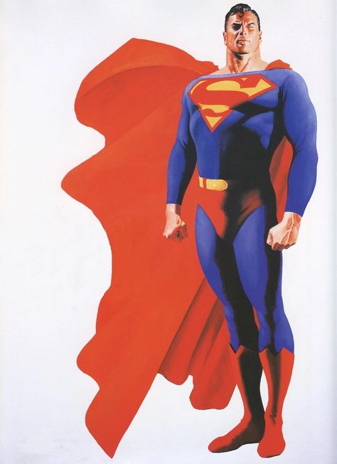 Alex Ross Superman, 50s Men, Dragon Punch, Comic Art Fans, Superman Art, Alex Ross, Batman And Superman, Clark Kent, Dc Characters