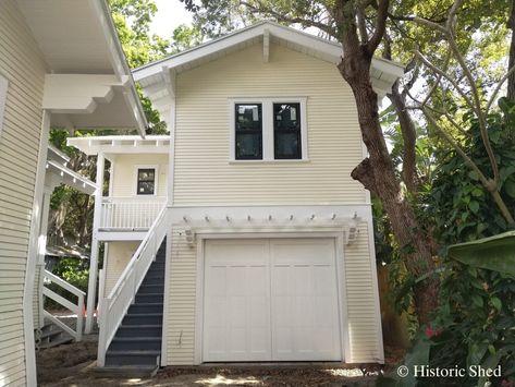 Garage Apartments - Historic Shed Storage Workshop, Garage With Storage, Garage Apartment Floor Plans, Garage Plans With Loft, Guest House Plans, Garage Guest House, Carriage House Plans, Garage Addition, Garage Loft