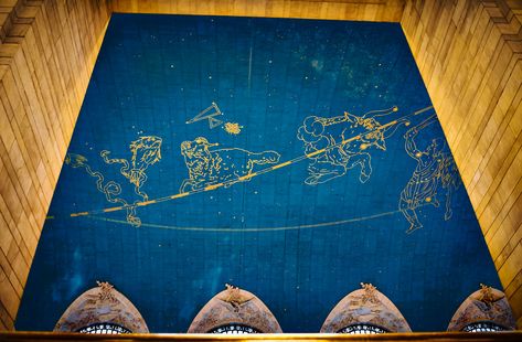 Grand Central Zodiac | Peter Adams Photography Zodiac Ceiling, Step Up 3, Metro North Railroad, The Bone Collector, Ceiling Mural, Star Room, Giant Clock, Peter Adams, Santa Barbara Style