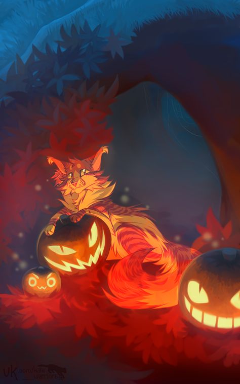 Warrior Cats Halloween, Cats Halloween, Fallen Leaves, Warrior Cats, Halloween