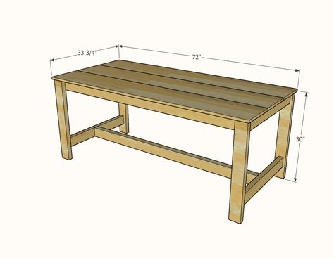 Farm Table Plans, Long Wood Table, Backyard Table, Diy Dining Room, Dining Room Makeover, Woodworking Furniture Plans, Anna White Diy, Anna White, Deco Furniture