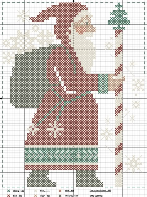 The Prairie Schooler santa 1996 Free Santa Cross Stitch Patterns, Prairie Schooler Santas Charts Patterns, Prairie Schooler Cross Stitch Charts, Prairie Schooler Santa, Cross Stitch Santa, Cross Stitch Projects Ideas, Santa Cross Stitch, Prairie Schooler, Prairie School