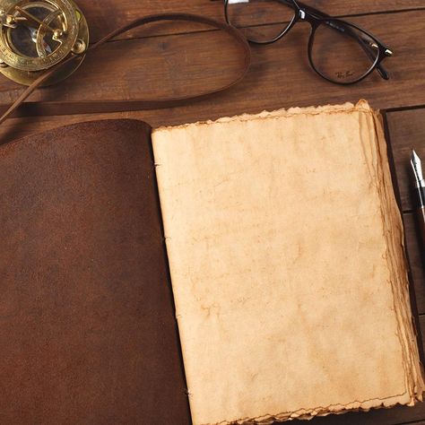 Vintage Writing Paper, Deckle Edge Paper, Vintage Leather Journals, Handmade Sketchbook, Leather Sketchbook, Hanging Craft, Leather Journal Notebook, Vintage Notebook, Leather Bound Journal