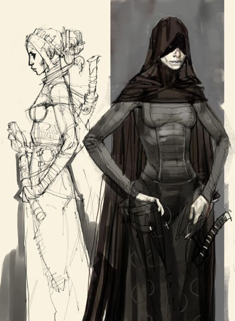 Stunning concept art for a female Sith by Dermot Power These illustrations, originally developed for Attack of the Clones, would later be used as the basis for Asajj Ventress. Description from pinterest.com. I searched for this on bing.com/images Female Sith, Asajj Ventress, Star Wars Fashion, Heroic Fantasy, Star Wars Concept Art, Star Wars Costumes, Concept Art Character, Concept Art Drawing, Arte Inspo