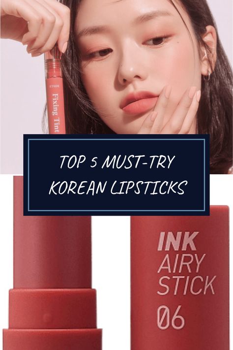 Looking for vibrant and long-lasting shades to rock your look? Check out my personal selection of the top 5 Korean lipsticks you simply can't miss! From the bold Peripera Ink Velvet Airy Stick to the stunning Etude House Fixing Tint, these lipsticks bring out gorgeous colors that liven up any makeup collection. Perfect for all types of occasions, I'll help you find your next favorite lip product that fits your style. See how these amazing picks can transform your makeup game! Etude House Fixing Tint, Tarte Lipstick, Lipstick Guide, Korean Lipstick, Fixing Tint, Peripera Ink Velvet, Ink Velvet, Lip Liner Set, Hydrating Lipstick