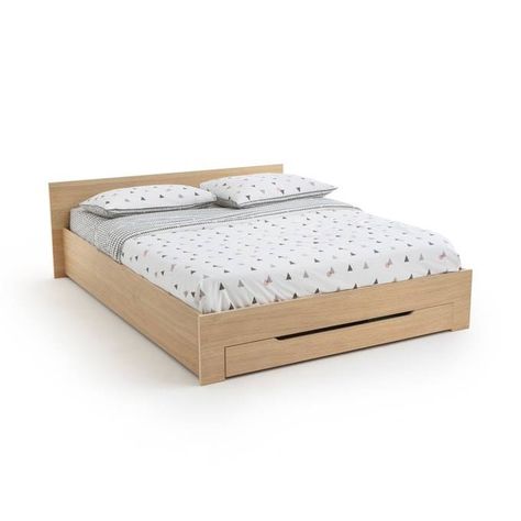 Camas de matrimonio para dormitorios pequeños Double King Size Bed, Cama Ikea, Trundle Bed With Storage, Double Bed With Storage, Bed Unit, Pine Beds, Double Bed Size, Ikea Bed, Bed Shelves