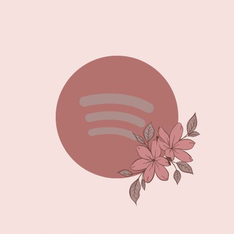 Spotify pink & brown logo Aesthetic Spotify Logo, Flower Camera, Spotify Logo, Aesthetic Spotify, Whatsapp Logo, Flower App, Flower Background Iphone, Apple Icon, Brown Logo