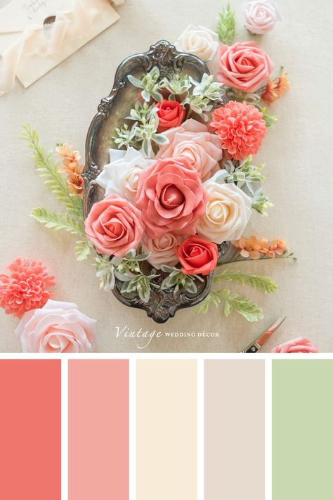 Color palettes and color inspiration for wedding. 10+ Dusty Rose Wedding Color Ideas for 2020 Flower Pallete Color, Wedding Flower Color Schemes, Flower Color Combinations, Color Pallets Inspiration, Dusty Color Palette, Color Palette Flowers, Flower Color Palette, Dusty Rose Wedding Colors, Diy Wedding Decor