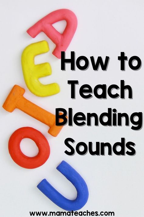 How to Teach Blending Sounds - Mama Teaches Syllable Blending Activities, Teaching Blends First Grade, How To Teach Blending Sounds, Blends Activities Kindergarten, Blending Activities For Kindergarten, Blends Kindergarten, Teaching Letter Sounds, Two Letter Words, Blends Activities