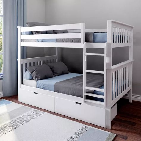 Max & Lily Full Over Full Bunk Bed With Storage Drawers : Target Full Size Bunk Beds, Kids Beds With Storage, Underbed Storage Drawers, Full Bunk Bed, Bunk Beds With Storage, Bed With Trundle, Bunk Bed With Trundle, Bed Storage Drawers, Full Bunk Beds