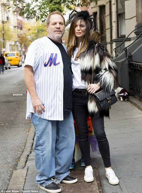 Power couple: Harvey Weinstein, 63, dressed in a New York Mets shirt, turned up with his 39-year-old British wife Georgina Chapman Famous Pairs Costumes, Lady Gaga Dressed As Man, Uma Thurman Truth About Cats And Dogs, Lady Gaga And Bradley Cooper, Shakespeare In Love, Harvey Weinstein, Annual Halloween Party, Crazy Costumes, Liv Tyler