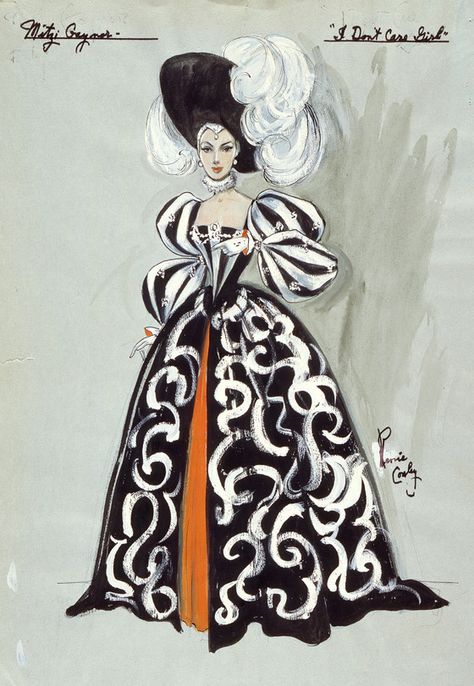 Costume Illustration, Costume Sketches, Mitzi Gaynor, Costume Design Sketch, Merry Widow, Hollywood Costume, Pantomime, Fashion Sketchbook, Fantasy Costumes