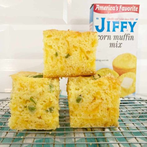 The Best Jiffy Jalapeño Cornbread  - Savvy Homebody Jiffy Jalapeno Cornbread Recipes, Jalepeno Cornbread Jiffy, Jalapeno Cornbread Jiffy, Cornbread Jiffy, Cornbread Muffins Jiffy, Creamed Corn Cornbread, Jiffy Recipes, Jiffy Cornbread Recipes, Pan Cornbread