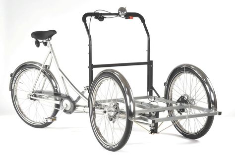 cargo bike plans | Here's another view of a cargo-trike frame without the box Scooter Drawing, Christiania Bike, Bicycle Sidecar, Gerobak Dorong, Bike Food, Bike Cart, Trike Bicycle, Custom Trikes, Coffee Bike