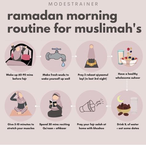 Things To Do In Ramadan During Periods, Ramadan Tips For Women, Ramadan For Beginners, Goals For Ramadan, What To Do In Ramadan, Ramadan Goals List, Suhoor Ideas Ramadan, Ramzan Routine, Ramadan Habits