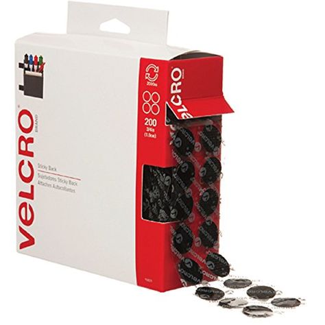 VELCRO Brand  Sticky Back  34  Coins 200 Sets  Black * Find out more about the great product at the image link. Eye Tape, Homework Folder, School Supplies For Teachers, Velcro Tape, Hook And Loop Fasteners, Hook And Loop Tape, Hanging Posters, Packing Material, Hook Eye