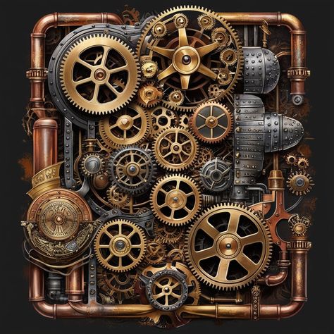 Cogs And Gears Aesthetic, Steampunk Door, Industrial Fashion, Fashion Png, Steampunk Theme, Mechanical Gears, Steampunk Crafts, Steampunk Gears, Steampunk Design