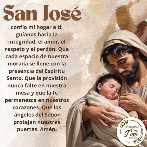 San José, confío mi hogar a ti, guíanos hacia la integridad, el amor, el respeto y el perdón. Que cada espacio de nuestra morada se llene con la presencia del Espíritu Santo. Que la provisión nunca falte en nuestra mesa y que la fe permanezca en nuestros corazones. Que los ángeles del Señor protejan nuestras puertas. Amén. • • • #DevocionASanJoseDormido #SanJoséRuegaPorNosotros #SanJoséCuidaNuestraIglesia #BuenasNoches Holy Family, St Joseph, San Jose