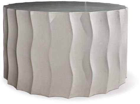 Wave Wide Concrete Side Table - Gray - Seasonal Living Concrete Side Table, Lightweight Concrete, Seasonal Living, Outdoor End Tables, Round Accent Table, Outdoor Side Tables, Outdoor Accent Table, Concrete Furniture, Concrete Table