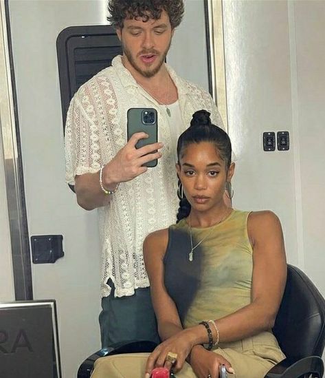 Interracial Couple Photography, Interracial Couples Bwwm, Laura Harrier, Swirl Couples, Bwwm Couples, Interacial Couples, Handsome Jack, Jack Harlow, Couples Vibe