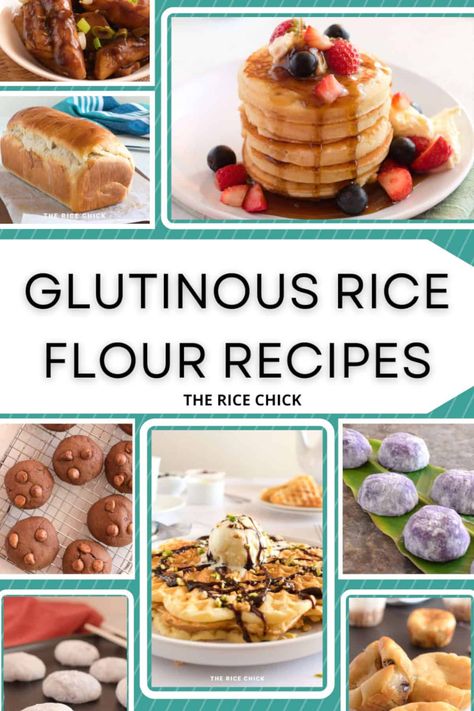 Recipe With Glutinous Rice Flour, Recipes With Rice Flour, Glutinous Rice Flour Recipes, Rice Flour Muffins, Recipes Using Rice Flour, Mochi Waffle Recipe, Rice Flour Cookies, Recipes With Rice, Rice Flour Pancakes