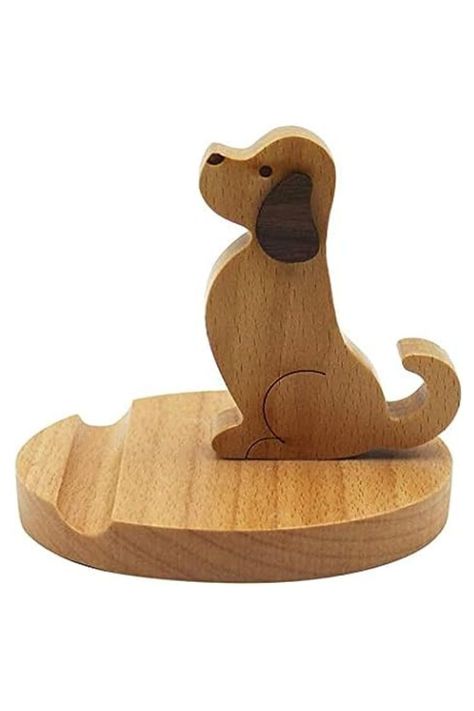 Pokanic Cell Phone Tablet Wooden Stand Dock Holder Cradle Mount Organizer Charger Station Table Desk Room Office School Kitchen Non-Slip Wood (Dog) School Kitchen, Desk Room, Phone Dock, Charger Station, Dog Phone, Wood Dog, Cell Phone Holder, Apple Phone, Wooden Stand