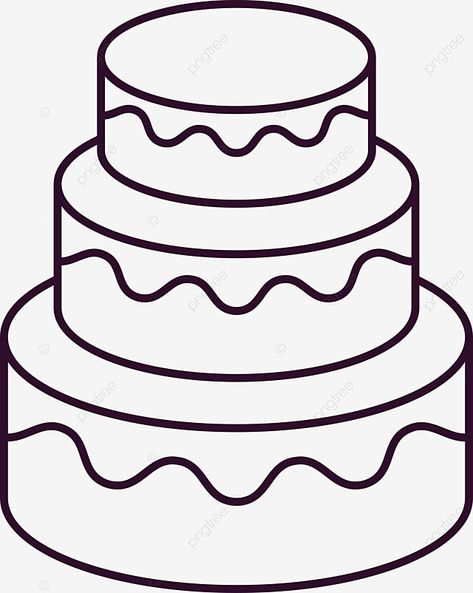 Cake Drawing Easy, Birthday Cake Drawing, Three Layer Cake, Drawing Cake, Roblox Drawing, Cake Sketch, Cake Clipart, Cake Png, Three Tier Cake