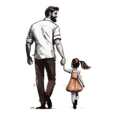 Father Protecting Daughter, Father Daughter Drawing, Animation Character Concept, Father Png, Walking Hand In Hand, Doodling Ideas, Children Holding Hands, Father And Girl, Father And Daughter Love