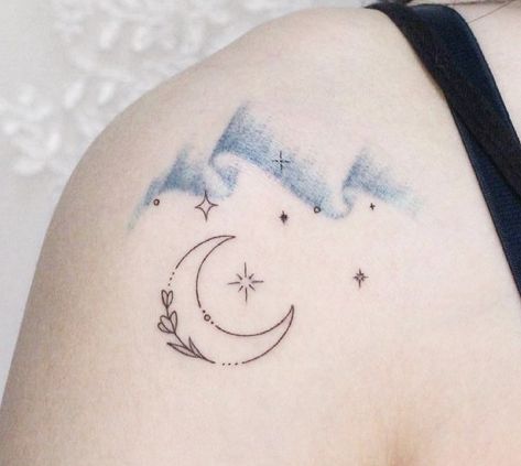 Aurora Borealis Tattoo Minimalist, Arctic Tattoo, Aurora Borealis Tattoo, Lights Tattoo, Aurora Tattoo, Northern Lights Tattoo, Sky Tattoos, Light Tattoo, Shape Tattoo