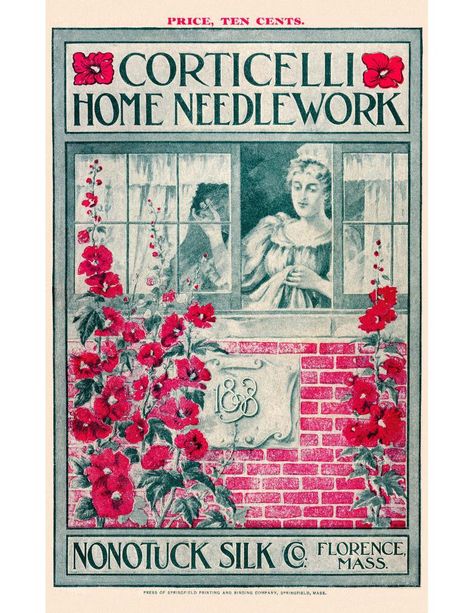 Corticelli Home Needlework 1898 Vintage Needlework, Needlework Crafts, Embroidery Book, Knitting Books, Embroidery Patterns Free, Pattern Library, Free Embroidery, Vintage Crochet, Book Crafts