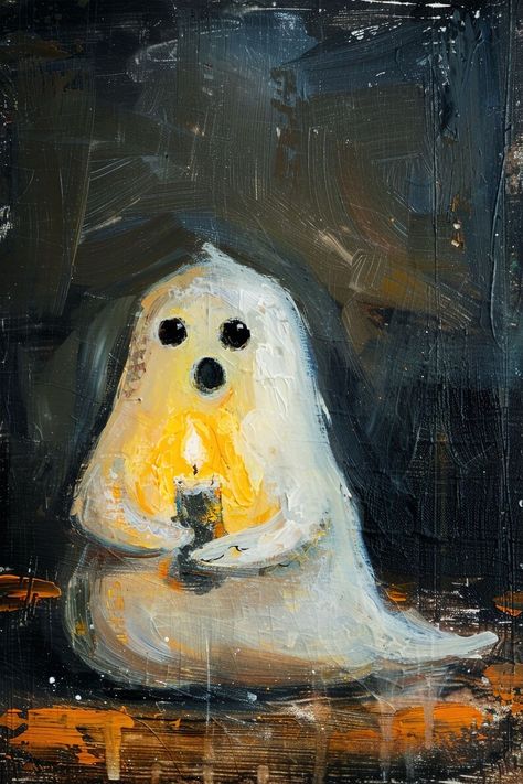 Surprised Ghost Holding a Candle Art Painting Print Dark Art Painting Perfect for Victorian Art Home Wall Decor 3 - Etsy Turkey Horror Painting Ideas, Ghost Holding Candle, Dark Art Painting, Candle Art Painting, Horror Painting, Dark Art Paintings, Candle Painting, Ghost Painting, Painting Ideas Easy