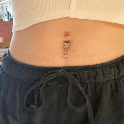 KUNASSHIR 14G Dangle Butterfly Belly Button Ring 10mm Navel Piercing Bar Shinny CZ Belly Piercing Jewelry Stainless Steel Navel Rings Body Jewelry Piercing Bar, Belly Piercing Jewelry, Navel Piercing, Belly Piercing, Belly Button Piercing, Belly Button Ring, Navel Rings, Button Ring, Belly Button