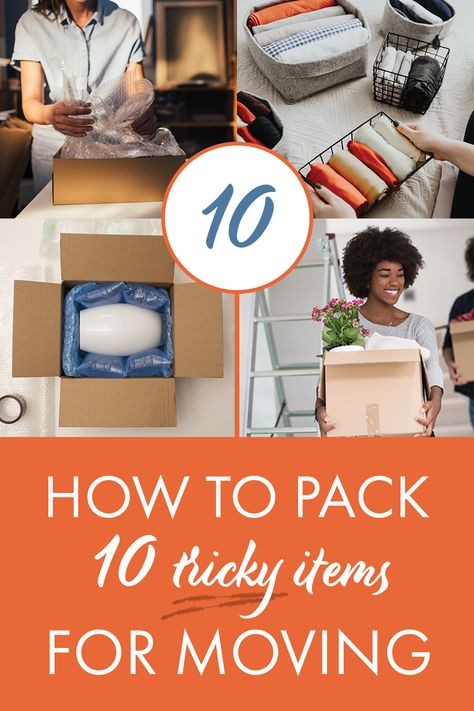 Preparing to move, but wondering “How do I pack that?” We’ve got you covered! Read on for tips on how to pack 10 tricky household items. | Homeward™ | A blog for your new home journey | Richmond American Homes How To Pack Shoes For Moving, Preparing To Move, Richmond American Homes, Packing To Move, Moving Tips, What To Pack, Household Items, New Home, 10 Things