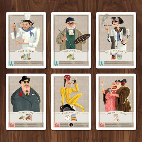 Josh Emrich: Art in Board Games #42 — More Games Please Board Game Character Card Design, Character Cards Design, Character Card Design, Game Cards Design, Gameboard Design, Boardgame Design, Game Stand, Card Character, Board Game Themes