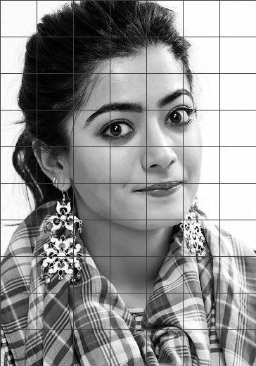 Grid line will help you to draw the portrait easily #grid #gridmethod #rashmikamandanna Refrence Pics For Portrait, Portrait With Grid Lines, Sketch With Grid Lines, Grid Pencil Drawing, Sketches Actors, Actress Sketch Pencil Drawings, Celebrity Portraits Drawing Sketch, Pencil Portrait Drawing Easy, Potret Drawing