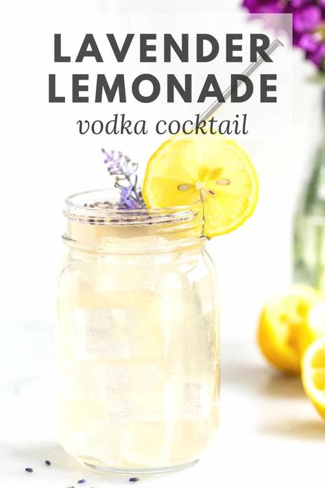 Lavender Lemonade is the perfect cocktail for your next get together! It's refreshing, it's sweet, and always gets the party started! Lavender Lemonade Cocktail, Lemonade Cocktail Recipe, Refreshing Summer Recipes, Cheesy Baked Chicken, Spiked Lemonade, Lavender Cocktail, Lemon Cocktail, Drink Syrups, Lavender Recipes