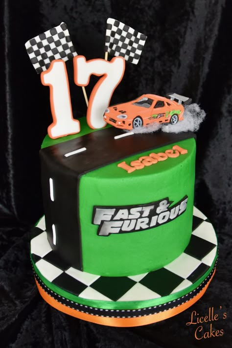 2 Fast 2 Furious Cake, Fast And Furious Cakes Birthday, Mclaren Birthday Cake, 2 Fast 2 Furious Birthday Cake, Fast And Furious Cake Ideas, Cake For Car Lover, Fast And Furious Party, Fast And Furious Birthday, Cars Cake Design