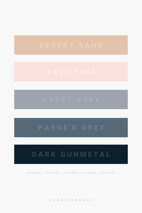 Color palette: Desert Grey  #colorpalette #colourpalette #colorscheme #colourscheme #colorinspiration #colourinspiration #colorpaletteinspiration Hollywood Glam Color Palette, Gunmetal Color Palette, Color Palette Desert, Glam Color Palette, Glam House, Desert Sand, Class Projects, Hollywood Glam, Color Code