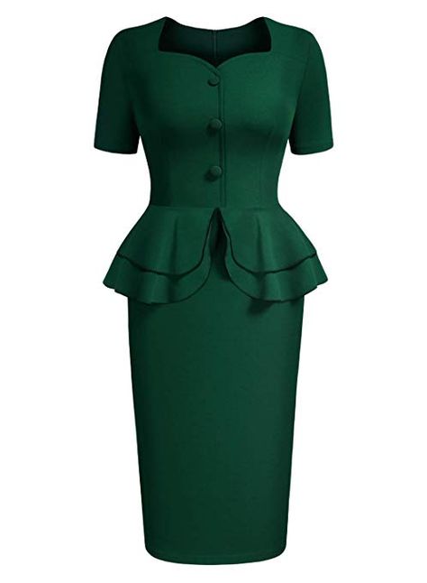 Women 1940s, 40s Dress, Bodycon Cocktail Dress, Stylish Work Attire, Classy Dress Outfits, 1940s Dresses, Classy Work Outfits, Vintage Style Dresses, 1940s Fashion