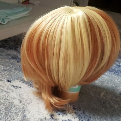 demonSlayer zenitsu wig with a wig cap (im willing to take a trade) Zenitsu Hair, Demonslayer Zenitsu, Hair 360, Wig Cap, Hairstyle Ideas, Wigs, Take That, Hair Styles, Hair