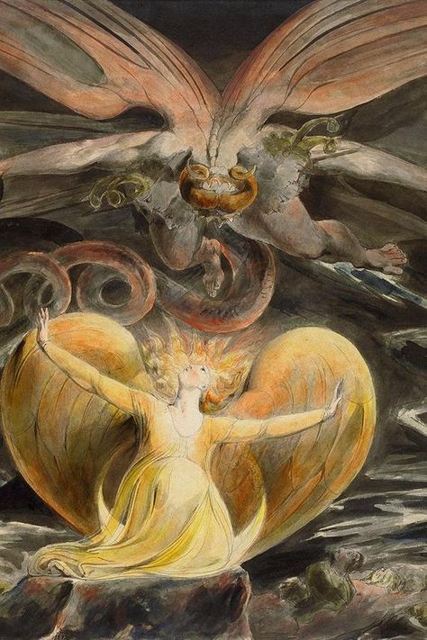 William Blake Good Versus Evil Medieval renaissance art | Etsy Gnostic Gospels, Stephen Crane, The Hierophant, Horror Novel, Bram Stoker, Book Of Revelation, Book Dragon, Inception, Independent Publishing