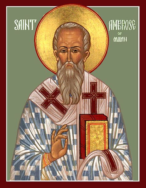 Saint Ambrose, Imperiul Roman, St Ambrose, Church History, Orthodox Christianity, Church Service, Orthodox Icons, Patron Saints, Roman Catholic