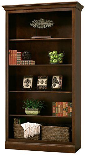 Howard Miller 920-000 Oxford Bookcase Center Cherry Bookcase, Dining Room Library, Bookcase Ideas, Library Project, Dining Room Shelves, Black Bookcase, Wall Storage Unit, Library Bookcase, Bookshelf Ideas