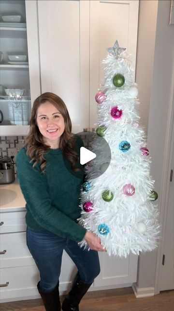 YWM Family on Instagram: "🎄DIY Christmas Tree on a Budget, save this!🎄 Create this festive tree using dollar store items! I started with two laundry baskets for the base, used large bamboo skewers to form the tree shape, then wrapped it in garland for a lush look. Hot glue on your favorite ornaments for a custom touch! This affordable and creative project will bring holiday cheer to any space. ✨ 

Did you know that you can easily shop our videos on LTK? Just search for YWM_Family, and make sure to follow us there too for exclusive in-app content. ❤️

#DIYChristmas #BudgetFriendlyDecor #DollarStoreDIY #HolidayCrafts #ChristmasDIY #DIYChristmasTree #Christmas2024" Diy Pop Up Christmas Tree, Diy Table Top Christmas Tree Ideas, Christmas Tree Topper Ideas Diy Rustic, Laundry Basket Christmas Tree, Diy Tinsel Tree, Styrofoam Christmas Tree Ideas, Table Top Christmas Tree Ideas, Christmas Tree On A Budget, Unicorn Tree