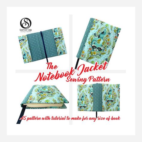 A5 Notebook cover sewing pattern | Craftsy Notebook Cover Sewing Pattern, Journal Notebook Cover, Sewing Projects Bags, Sewing Patterns Bags, Sewing With Scraps, A5 Notebook Cover, Sew And Sell, A5 Book, Tips For Sewing